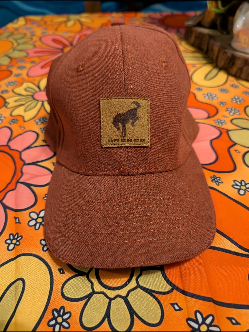 Bronco Men's Rust Canvas Baseball Cap